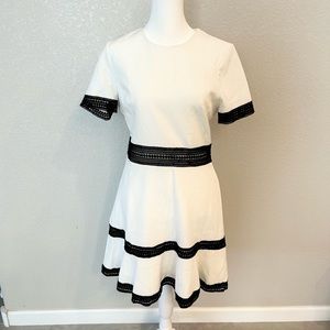Aqua by Bloomingdales white and black dress